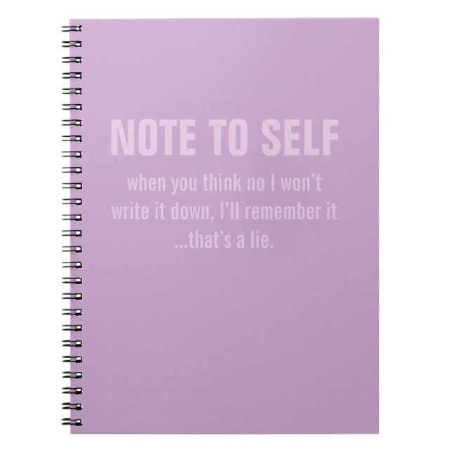 Carnet Note amusante pour Self Purple (Devant)