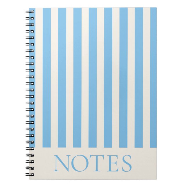 Carnet Note Bandes Bleues (Devant)