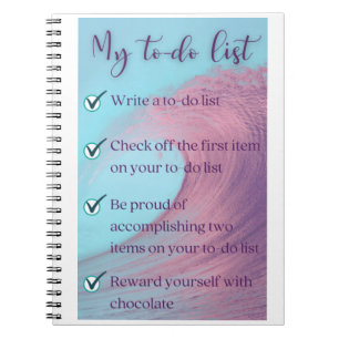Carnet Note book - Ma liste de tâches (arrière - plan d