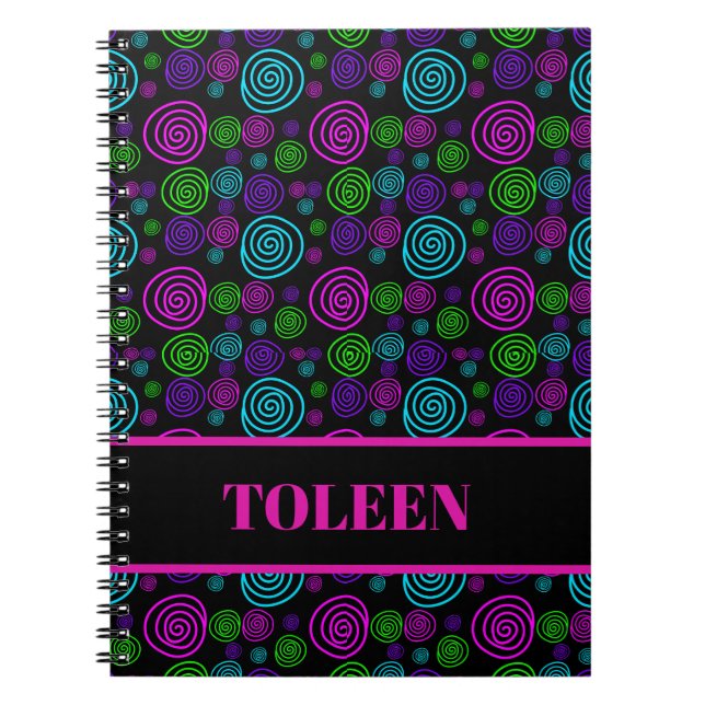 Carnet Note de Motif coloré personnalisée (Devant)