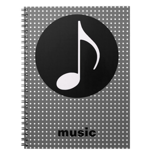 Carnet note de musique ~ noir (Devant)