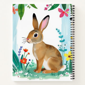 Carnet Note de printemps de lapin