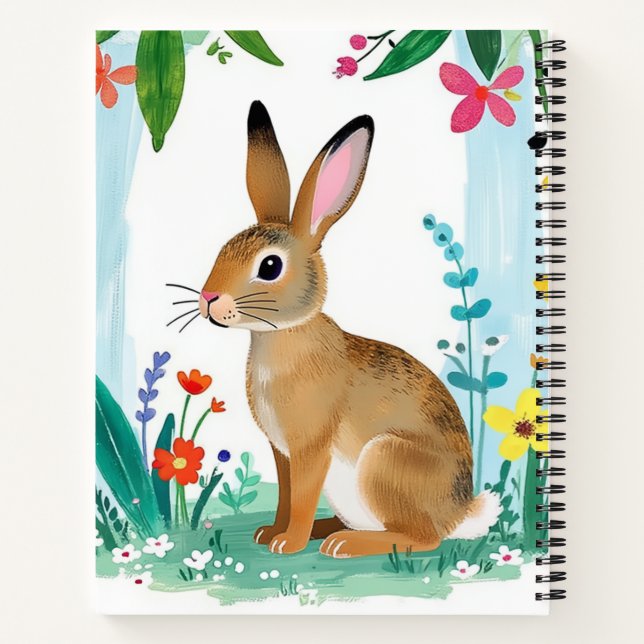 Carnet Note de printemps de lapin (Dos)