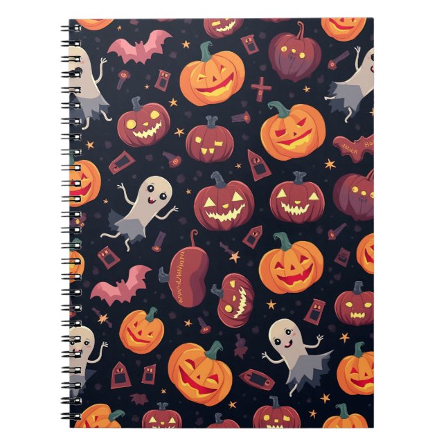 Carnet Note du Carré Motif Halloween (Devant)