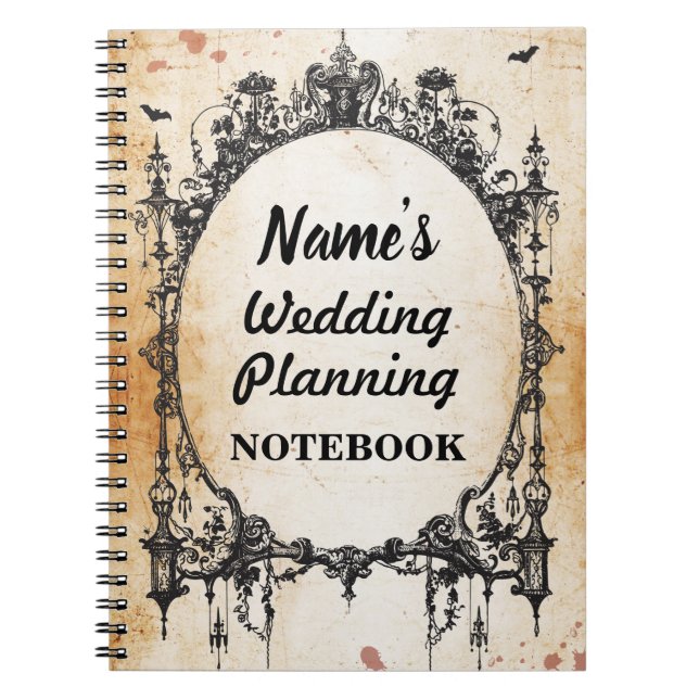 Carnet Note gothique de planification de mariage de (Devant)