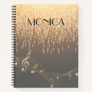Carnet Note musicale Luxury Royal sparkle confetti