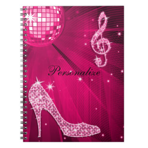 Carnet Note scintillante de musique de roses indien et