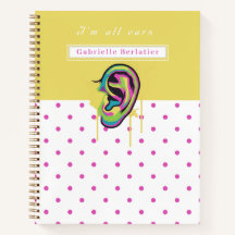 Notebook Colorful Ear Illustration