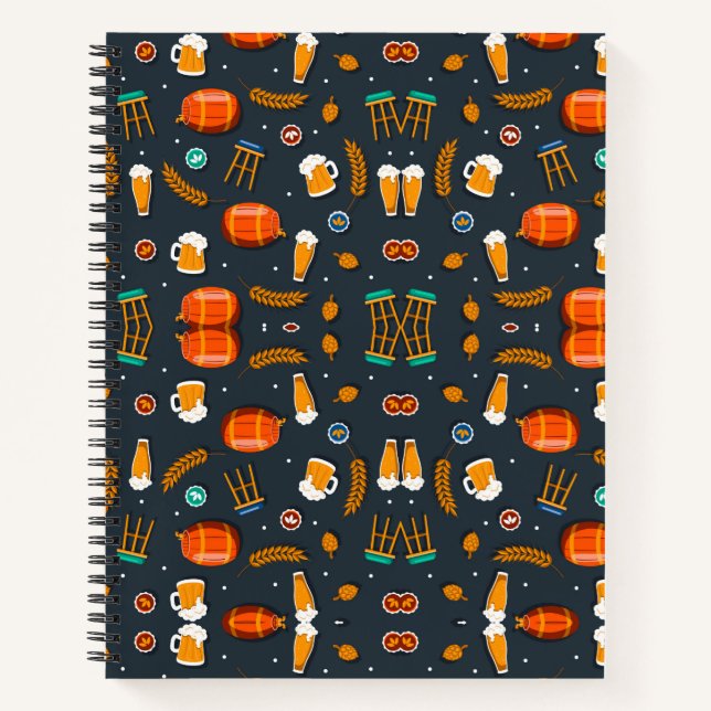 Carnet Notebook covers with a playful, colorful pattern (Devant)