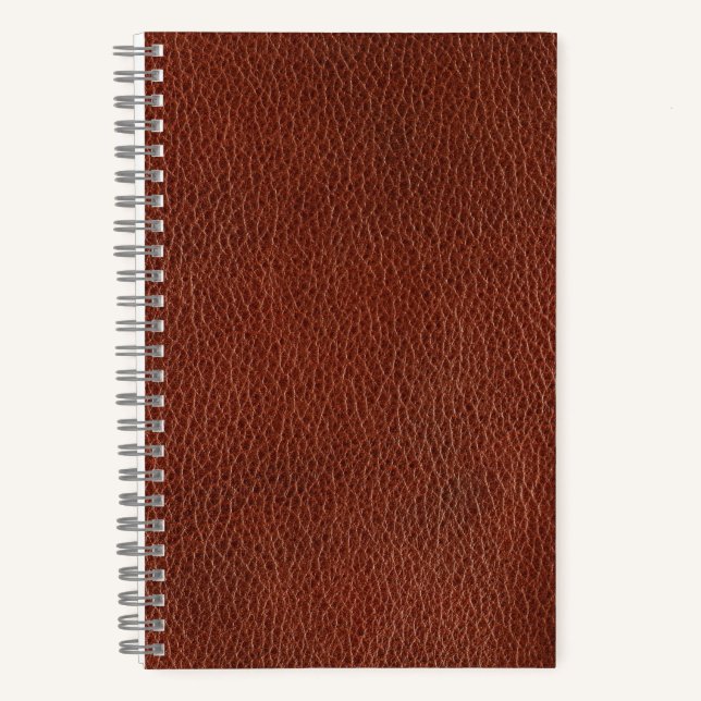 Carnet Notebook en cuir 5,5 po x 8,5 po (Recto)