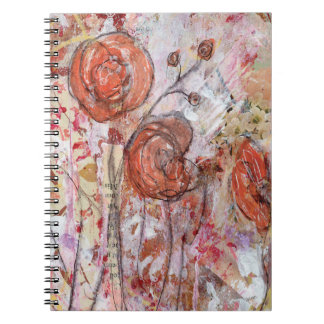 Carnet Notebook featuring mixed media floral art.