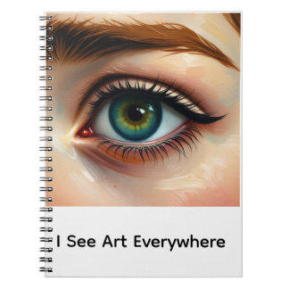 Carnet Notebook I see Art artistic eye gift
