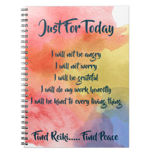 Carnet Notebook Principes de Reiki Watercolor