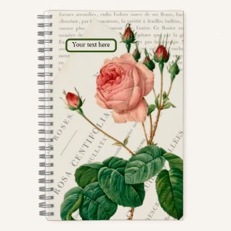 Carnet Notebook rose 5,5 po x 8,5 po