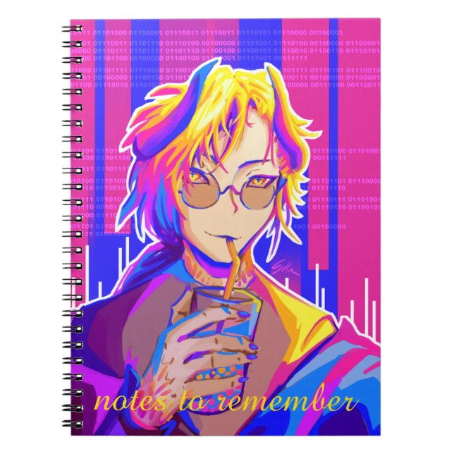Carnet Notes à retenir, anime, été (Devant)
