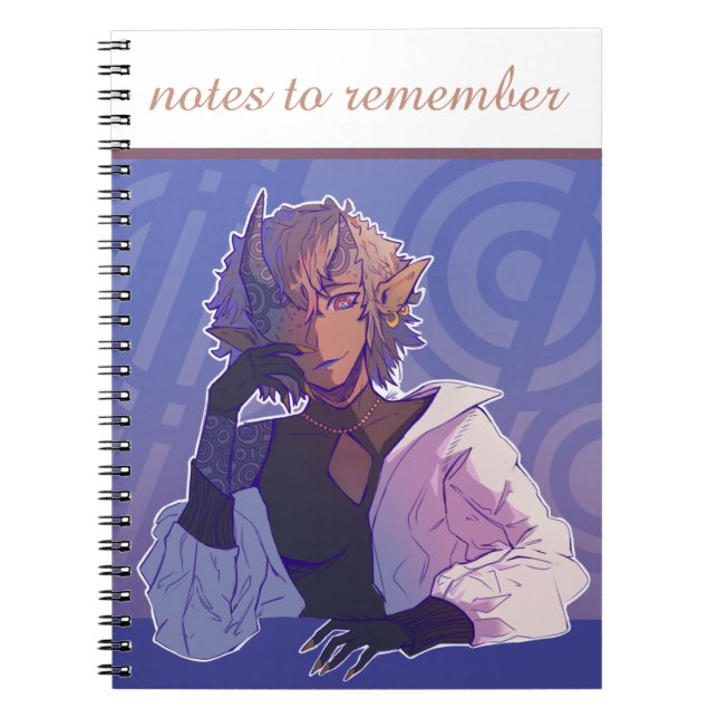 Carnet Notes à retenir, anime, penseur (Devant)