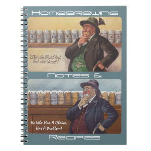 Carnet Notes allemandes de recettes de Homebrewing de