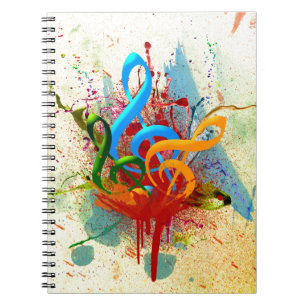 Carnet Notes colorées de musique