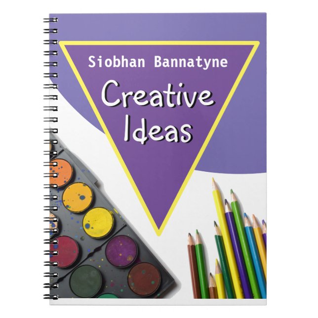 Carnet Notes créatives avec le nom du bénéficiaire (Devant)