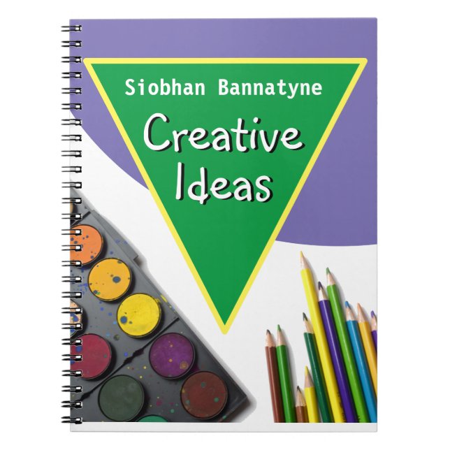 Carnet Notes créatives avec le nom du destinataire (Devant)