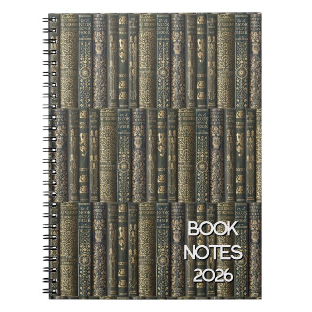 Carnet Notes de bibliophile 2026 (Devant)