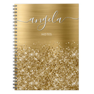 Carnet Notes de glamour doré Glittery