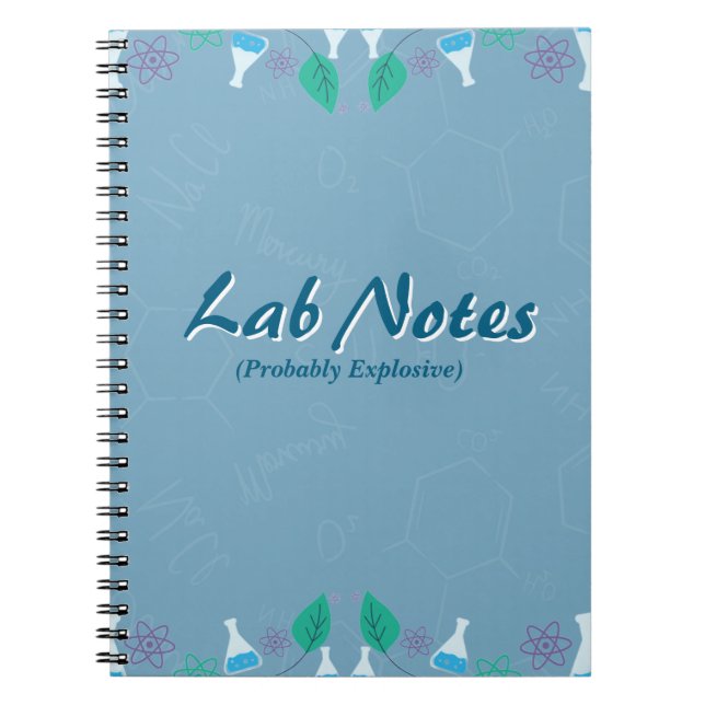Carnet Notes de laboratoire amusantes de chimie (Devant)
