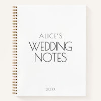 Notes de Mariage minimaliste blanc