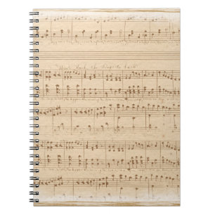 Carnet notes de musique beige vintage