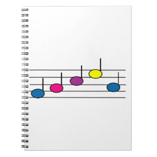 Carnet Notes de Musique Colorées pour Musiciens & Amoureu