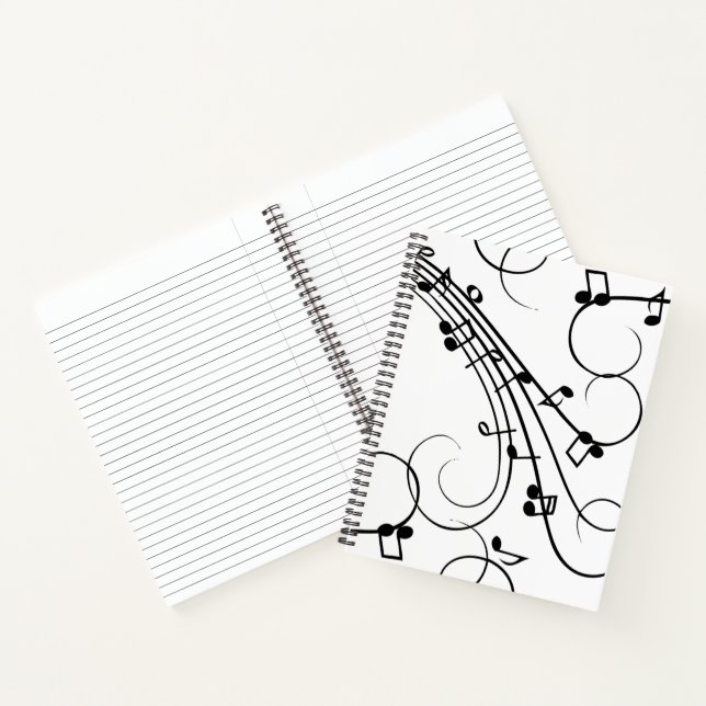 Carnet Notes de musique fantaisie (Intérieur)
