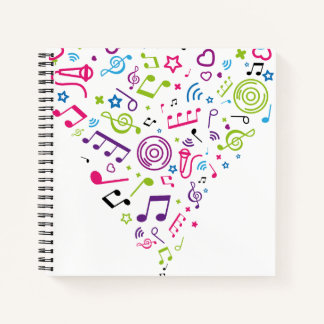Carnet notes de musique motif