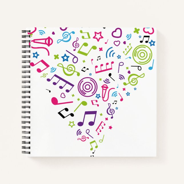 Carnet notes de musique motif (Devant)