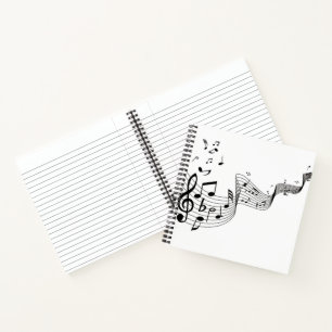 Carnet Notes de musique sur blanc