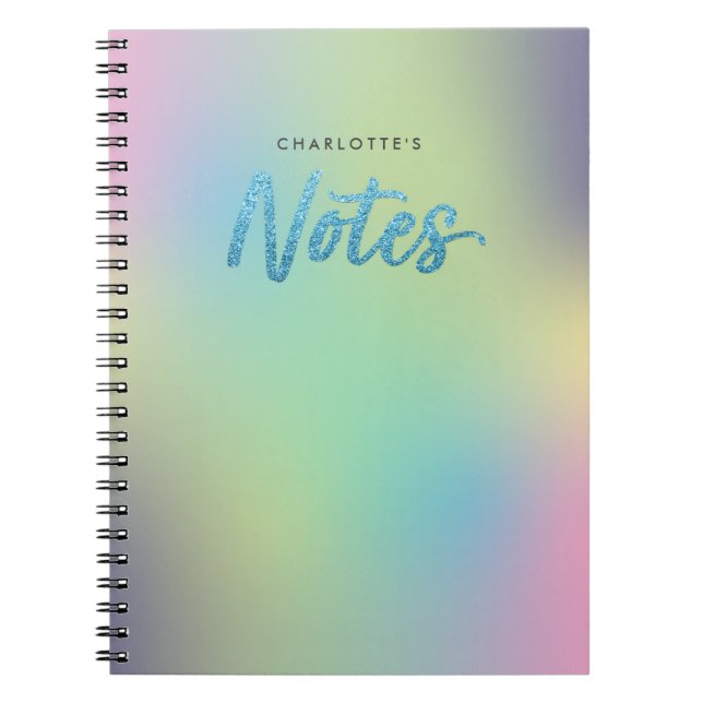 Carnet Notes de Parties scintillant de Motif de mélange U (Devant)