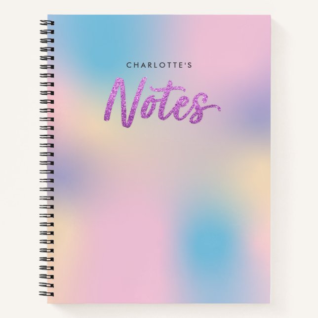 Carnet Notes de Parties scintillant de Motif de mélange U (Devant)