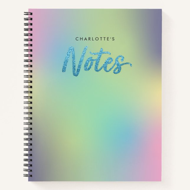 Carnet Notes de Parties scintillant de Motif de mélange U (Devant)