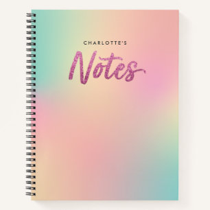 Carnet Notes de Parties scintillant rose du Motif de mél