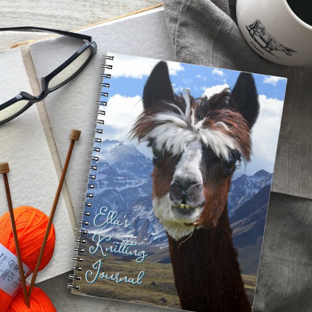 Carnet Notes de projet de tricot Llama Face (Créateur téléchargé)
