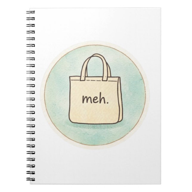 Carnet Notes de sac fourre-tout Meh Shopping (Devant)