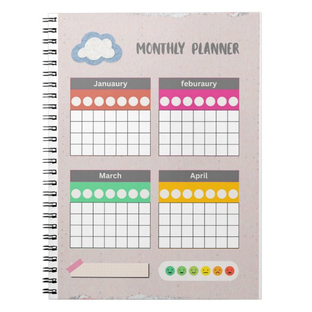 Carnet Notes de scrapbook en papier vieilli vintage (Devant)