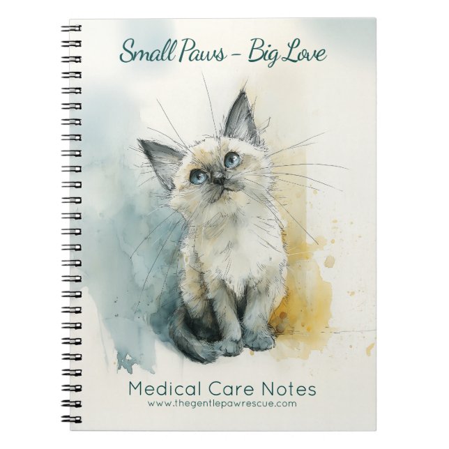 Carnet Notes de soins médicaux Sauvetage animalier (Devant)