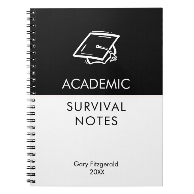 Carnet Notes de survie académique – Note d'étude drôle d' (Devant)