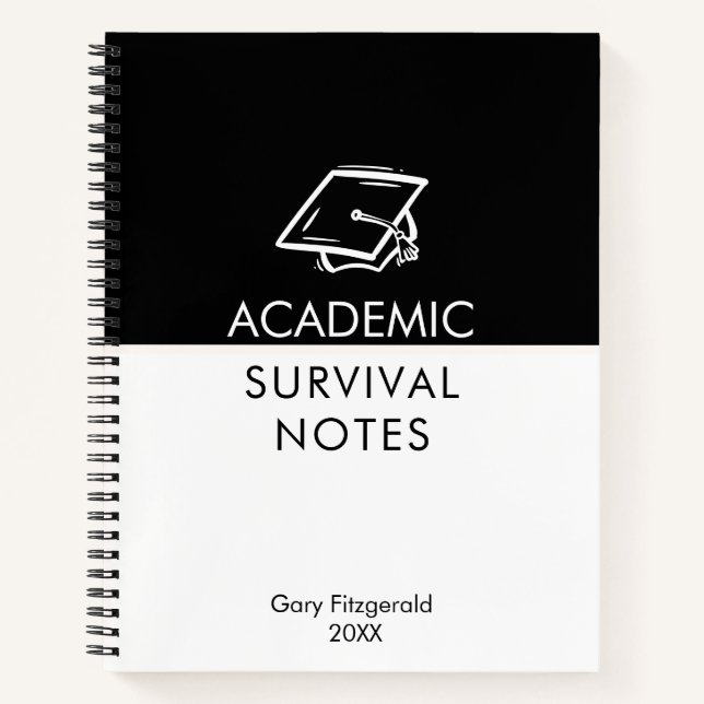 Carnet Notes de survie académique – Note d'étude drôle d' (Devant)