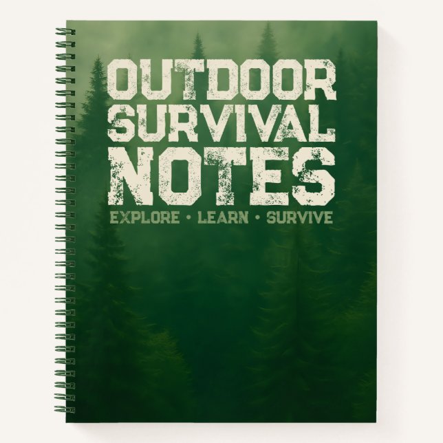 Carnet Notes de survie en plein air – Fond forestier (Devant)