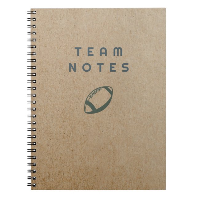 Carnet Notes d'équipe - Football américain (Devant)