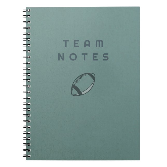 Carnet Notes d'équipe - Football américain (Devant)