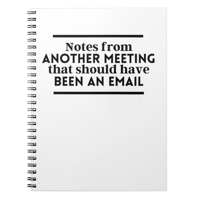 Carnet Notes d'une autre réunion qui doit être envoyée pa (Devant)