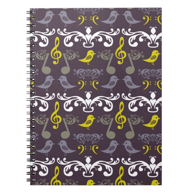 Carnet Notes et oiseaux de musique (Devant)