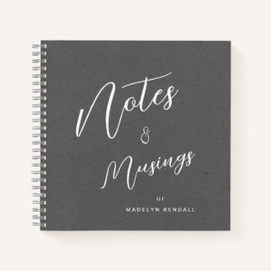 Carnet Notes et Réflexions Personnalisées Script Moderne 